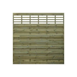 Panel ogrodzeniowy drewniany t.b.t. z kratką na górze do ogrodu.