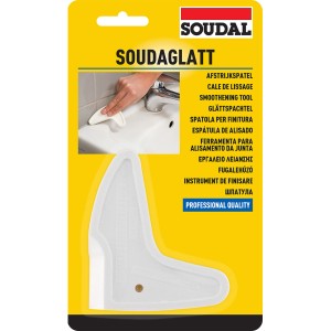 Soudal wygładzacz do uszczelniaczy do gładkich spoin silikonowych, białe narzędzie do wygładzania spoin.