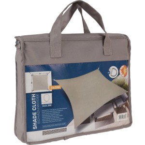 Zapakowana beżowa markiza t.b.t. z uchwytami.