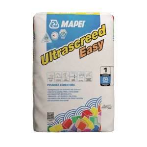 Zaprawa cementowa Mapei Ultrascreed Easy, idealna na ogrzewanie podłogowe i do wilgotnych pomieszczeń.