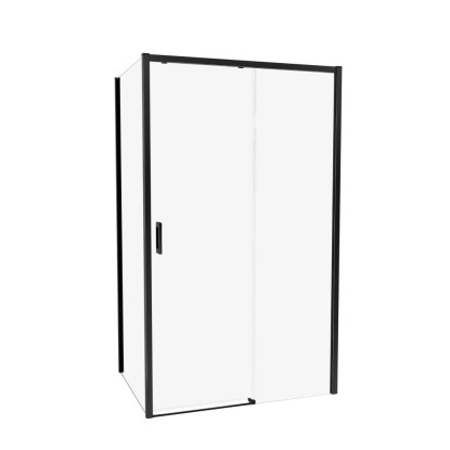 Kabina prysznicowa Innova Black 120 x 90 czarna prawa