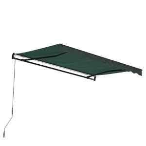 Markiza przegubowa Aventura 3x2m ciemnozielona z korbą na taras i balkon.