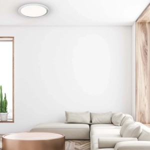 t.b.t. Plafon LED w nowoczesnym salonie, lampa sufitowa