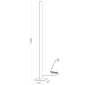 Goldlux Lampa podłogowa LED BERNADETTA 28W 4000K 3500lm czarna