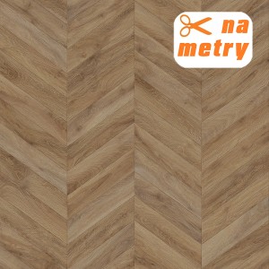 Wykładzina PCV w jodełkę, imitacja drewna, sprzedawana na metry.