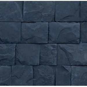 Ciemne kamienie dekoracyjne/klinkier t.b.t. do wewnątrz i na zewnątrz, kwadratowy kształt.