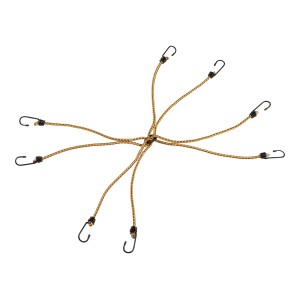 8-ramienna siatka bagażowa z metalowymi haczykami, Ø 8 mm x 80 cm, do zabezpieczania ładunku podczas transportu.