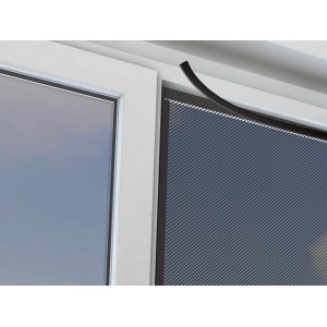 Czarny podwójny rzep (2 szt.) do mocowania moskitier do ram okiennych.