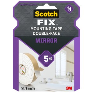 3M Scotch-Fix Dwustronna taśma montażowa do luster, 19 mm x 5 m - 1 rolka