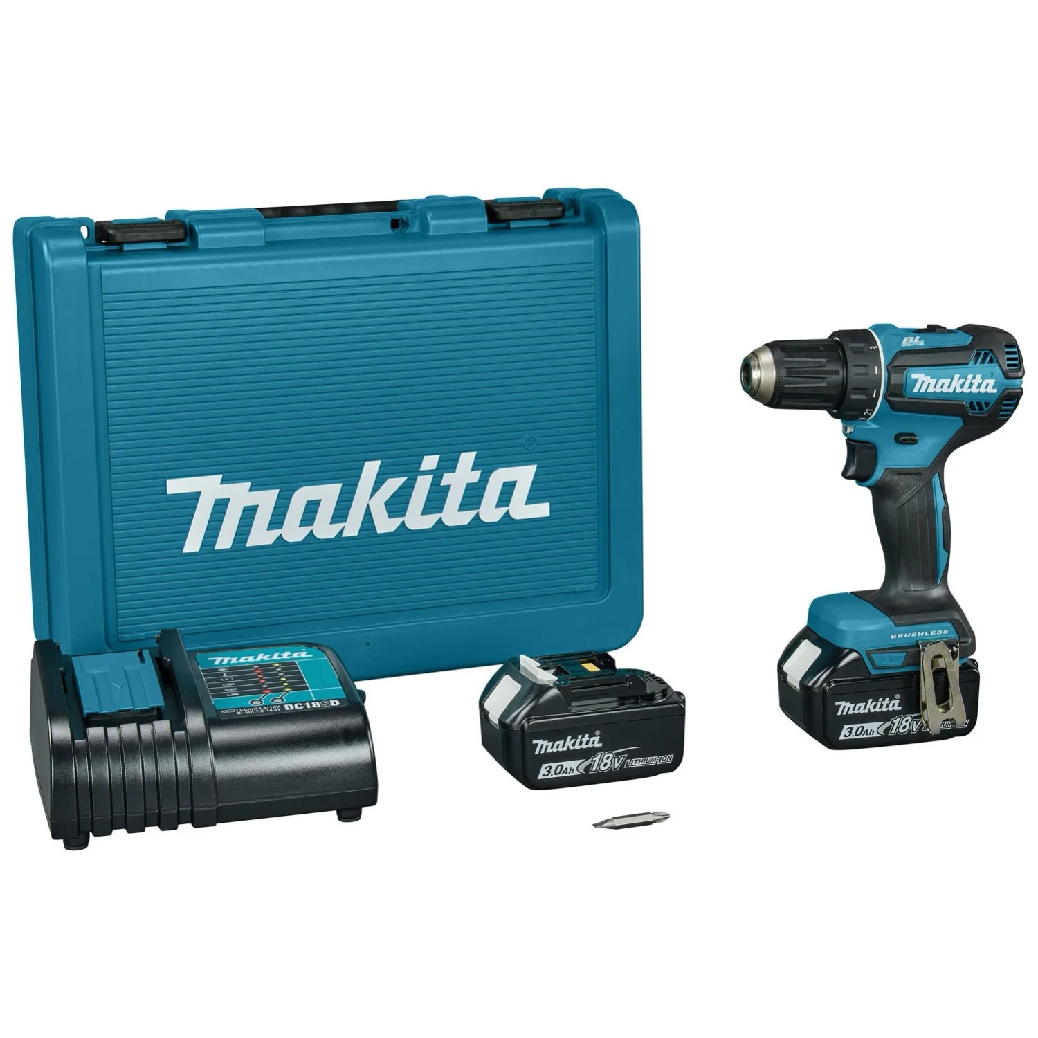 Makita Wiertarko-wkrętarka akumulatorowa DDF485SFE 18V 2 x 3,0 Ah