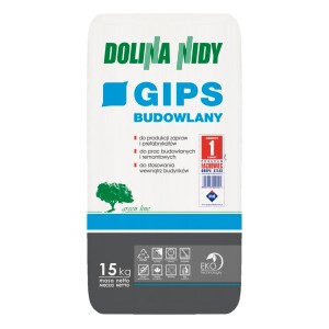 Worek gipsu budowlanego Dolina Nidy, gips do napraw i spoinowania.