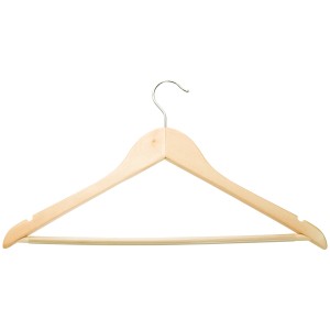 Drewniany wieszak na ubrania z poprzeczką, 8 sztuk do spodni i bluzek, z kategorii Przechowywanie tekstyliów.