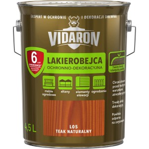 VIDARON Lakierobejca Teak Naturalny, ochrona i dekoracja drewna na zewnątrz.