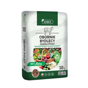 Worek granulowanego obornika bydlęcego Sobex, 10L, do ogrodu.