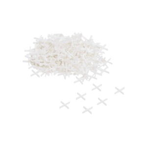 Białe krzyżyki dystansowe LUX 1,5 mm, 250 sztuk, do równych spoin.