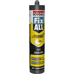 Soudal Fix ALL Turbo klej, tuba do szybkiego klejenia wewnątrz i na zewnątrz.