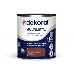 Dekoral Multimetal farba antykorozyjna, czerwono-brązowa, puszka 0,65L.