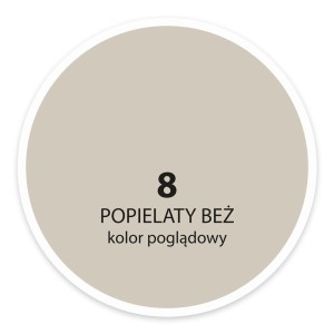 Próbka koloru t.b.t. nr 8, Popielaty Beż (Popielaty Beż), do farb ściennych.