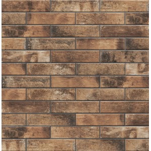 Dekoracyjna ściana z brązowych cegieł klinkierowych t.b.t.