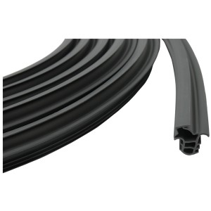 Szara uszczelka do drzwi t.b.t. do akcesoriów drzwiowych, zbliżenie profilu.