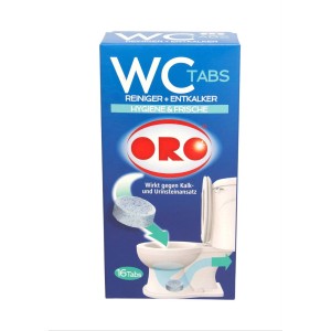 ORO WC Tabs, środek czyszczący i odkamieniający dla higieny i świeżości w toalecie.