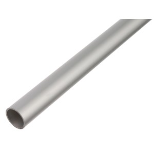 Srebrna, anodowana rura aluminiowa okrągła, średnica 6 mm, długość 1000 mm.