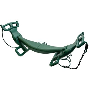 4IQ Podwójna huśtawka z podnóżkami ciemno zielona 59 x 81 x 39 cm