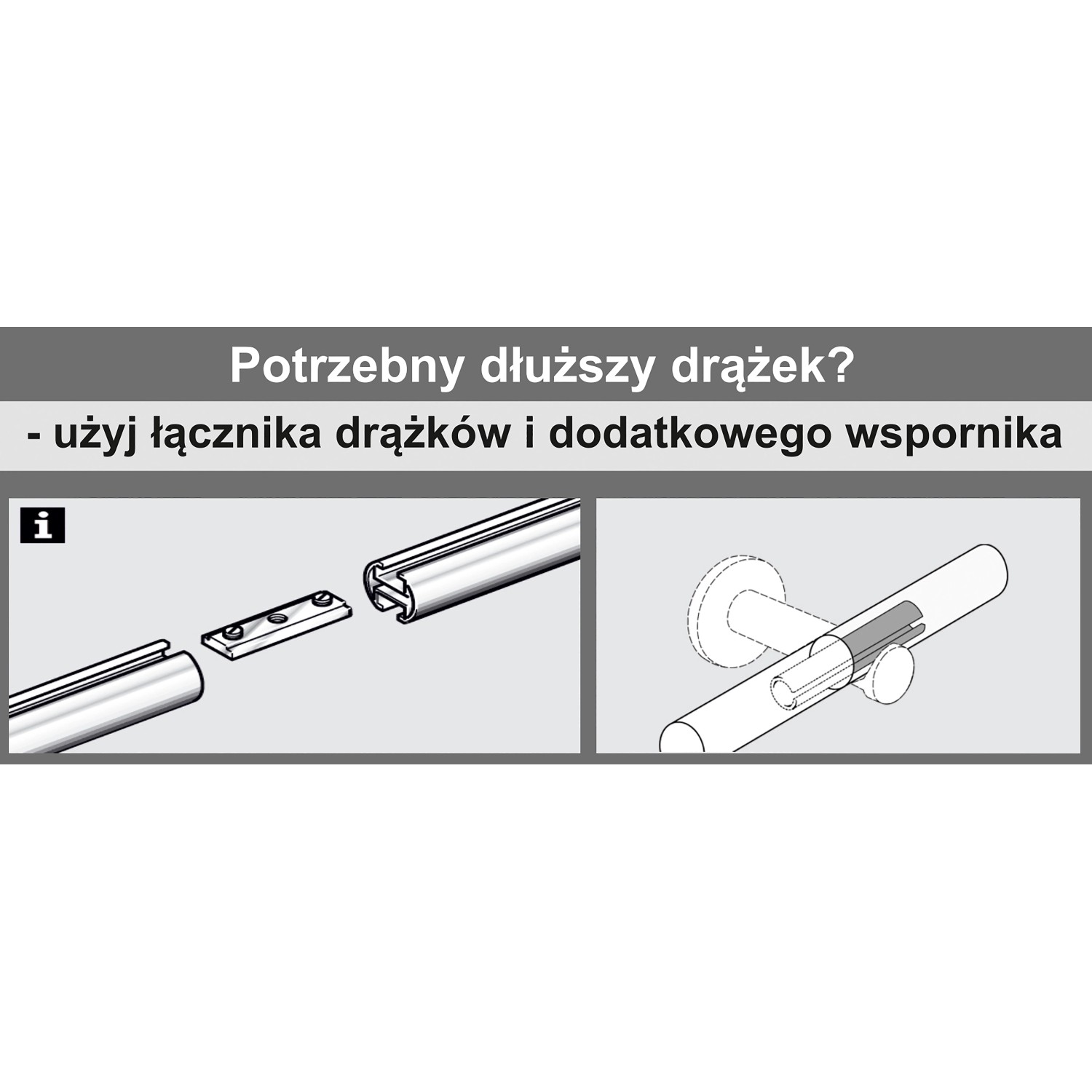 View Ruler Image Karnisz PLUTON podwójny 19 mm satyna 240 cm kupuj w OBI
