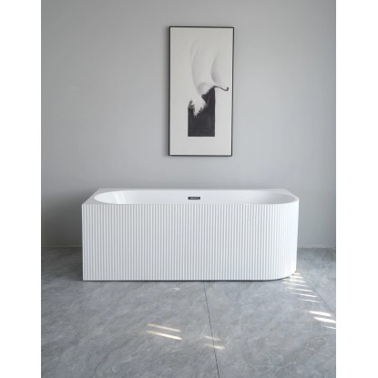 Wanna Pula Lewa Plus 170 wolnostojąca przyścienna biała chrom 170 x 80