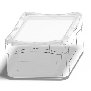 Przezroczysta pokrywa zatrzaskowa 30x20 cm do pojemników Eurobox-System.