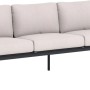 Sofa wypoczynkowa z 4-częściowego zestawu wypoczynkowego Branford z antracytową ramą z aluminium i stali oraz beżowymi poduszkami.
