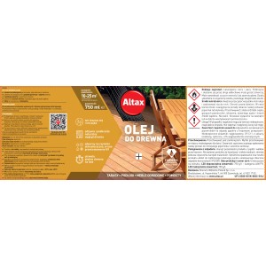Altax olej do drewna do tarasów, mebli ogrodowych i innych. Chroni i pielęgnuje powierzchnie drewniane.