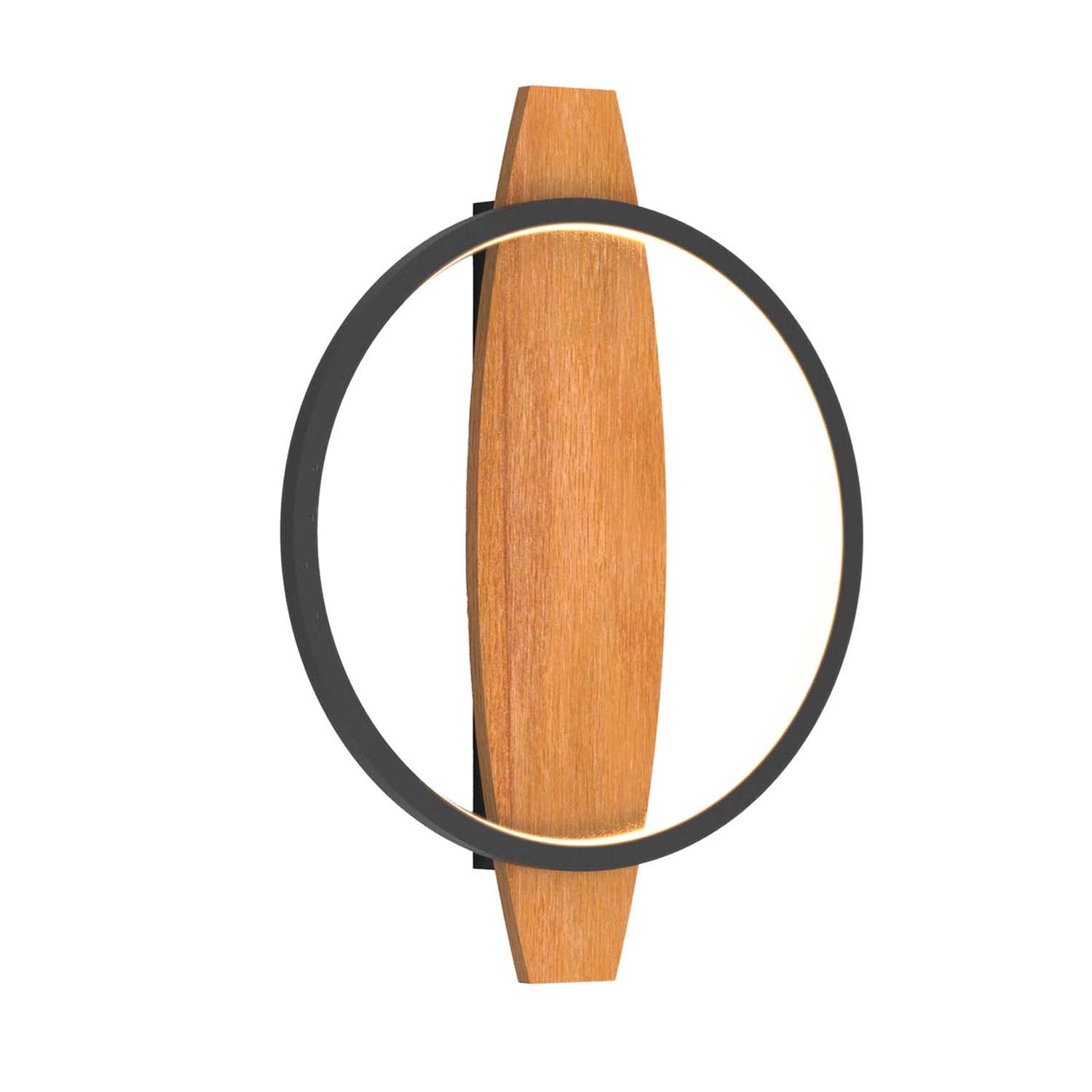 Goldlux Kinkiet LED MELISA 12W 4000K 1500lm czerń+drewno