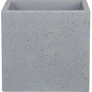 Scheurich C-Cube donica, 29 cm, Stony Grey, kwadratowa doniczka z wytrzymałego tworzywa sztucznego.
