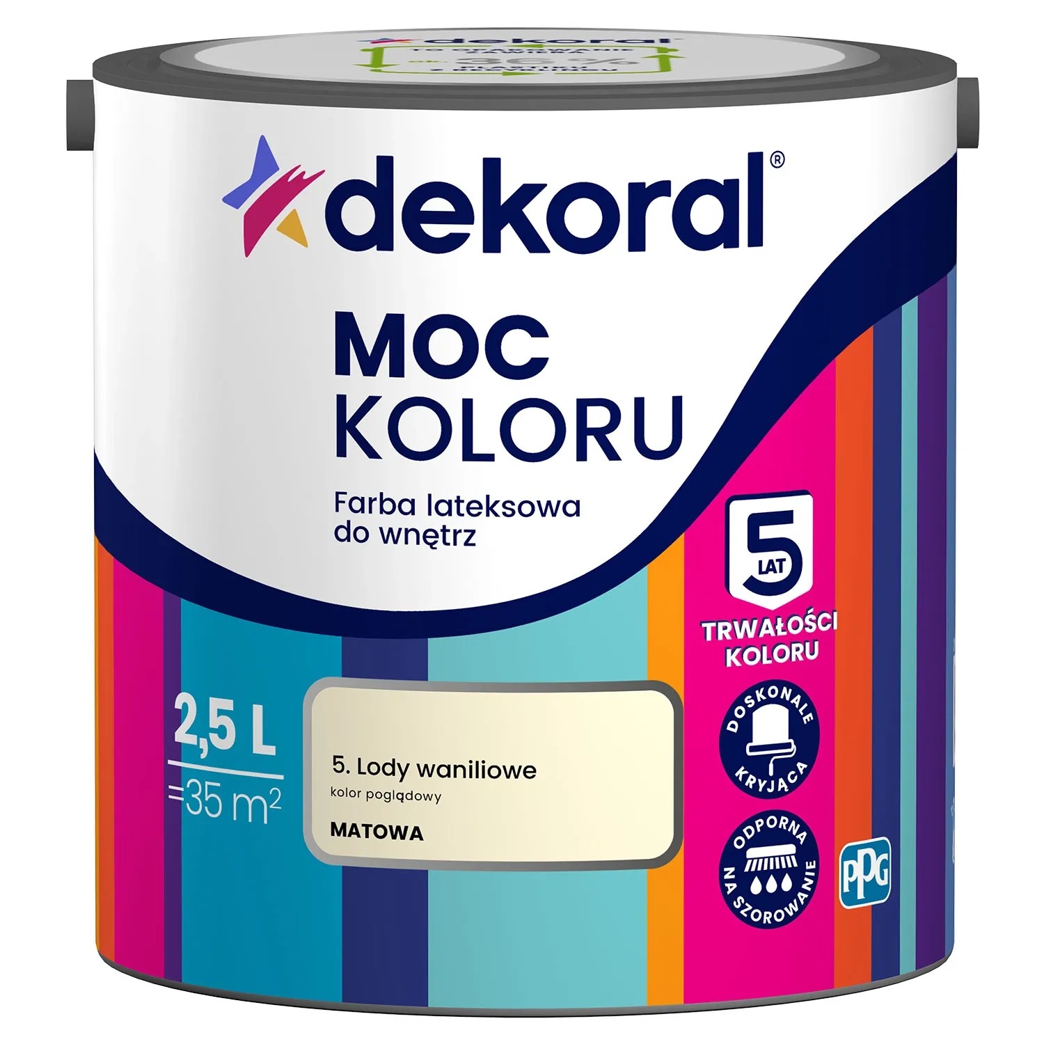 Farba Dekoral Moc Koloru lody waniliowe 2,5 l