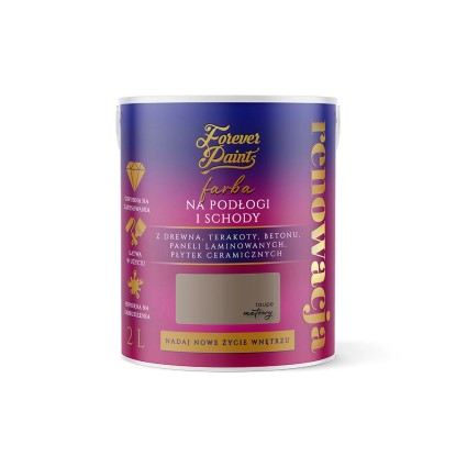 Farba Forever Paints do podłóg i schodów taupe 2L