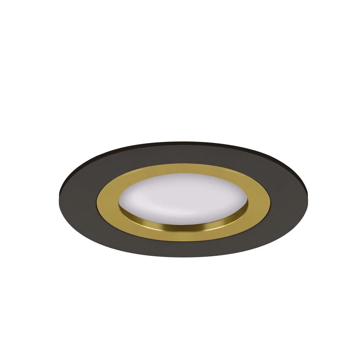 Struhm Lampa podtynkowa PLUTO C 1xGU10 35W śr. 7,8cm czarna/złota