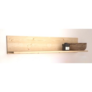 Drewniana półka do budowy mebli, jasny kolor drewna, z elementami dekoracyjnymi.