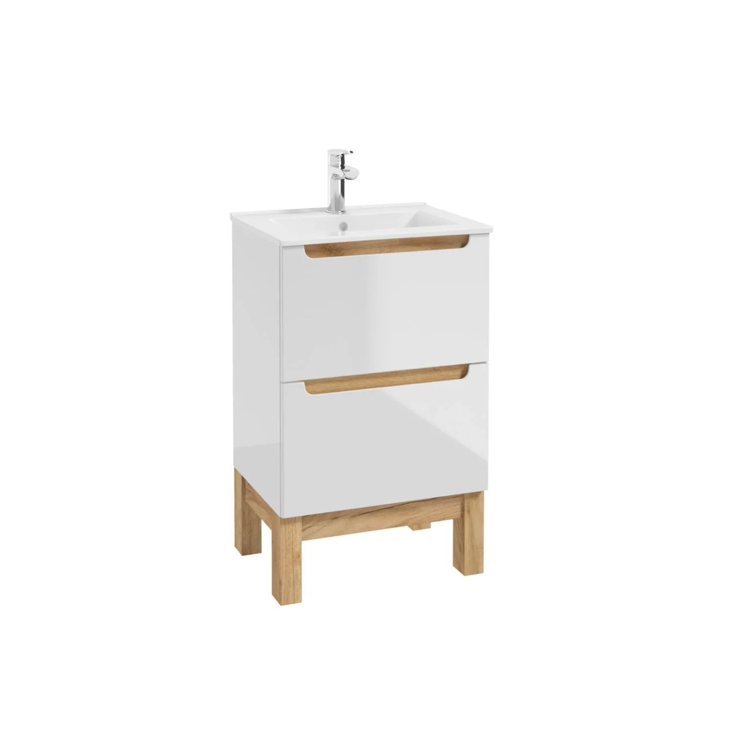 Szafka Space 50 stojąca biały/dąb