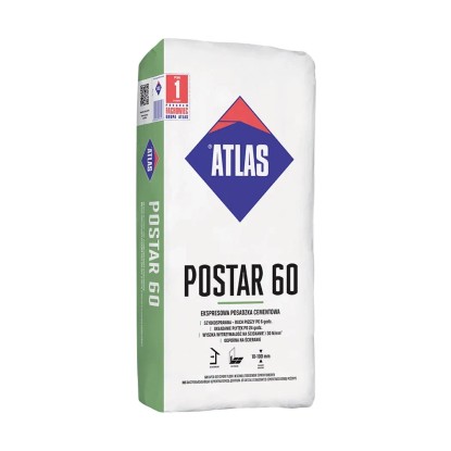 Atlas Postar 60 ekspresowa posadzka cementowa 10-100 mm 25 kg