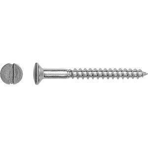 Wkręt do drewna z łbem stożkowym, 3x40 mm, rowek, ocynkowany, do połączeń drewnianych, 25 sztuk