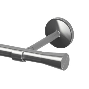 Zbliżenie srebrnego karnisza t.b.t. z wspornikiem.