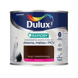 Dulux Rapidry emalia, brąz czekoladowy, do drewna, metalu i PCV. Szybkoschnąca.