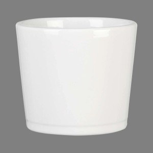 Biała osłonka Scheurich Alaska, Ø 22 cm, ceramiczna, do roślin doniczkowych.