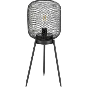 Lampa solarna stojąca na nóżkach wys. max. 68 cm IP44 metalowa czarna