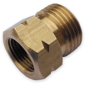 Mosiężna złączka adapterowa do akcesoriów kempingowych, połączenie gwintowane.