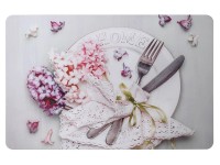 Podkładka na stół HIACYNT 43,5 x 28 cm szaro-biała