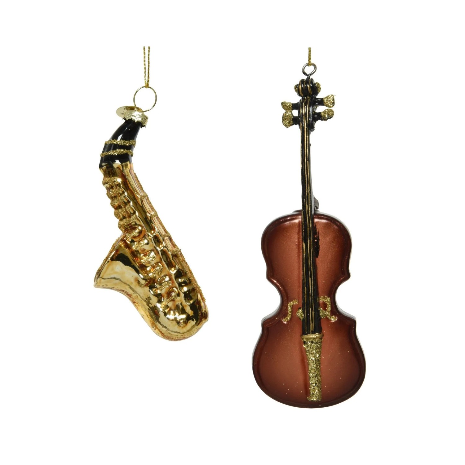 Bombka szklana instrument muzyczny, mix - 3x12 cm
