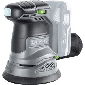 Akumulatorowa szlifierka mimośrodowa LUX A-EXS-20/125, szlifierka akumulatorowa do drewna i metalu.