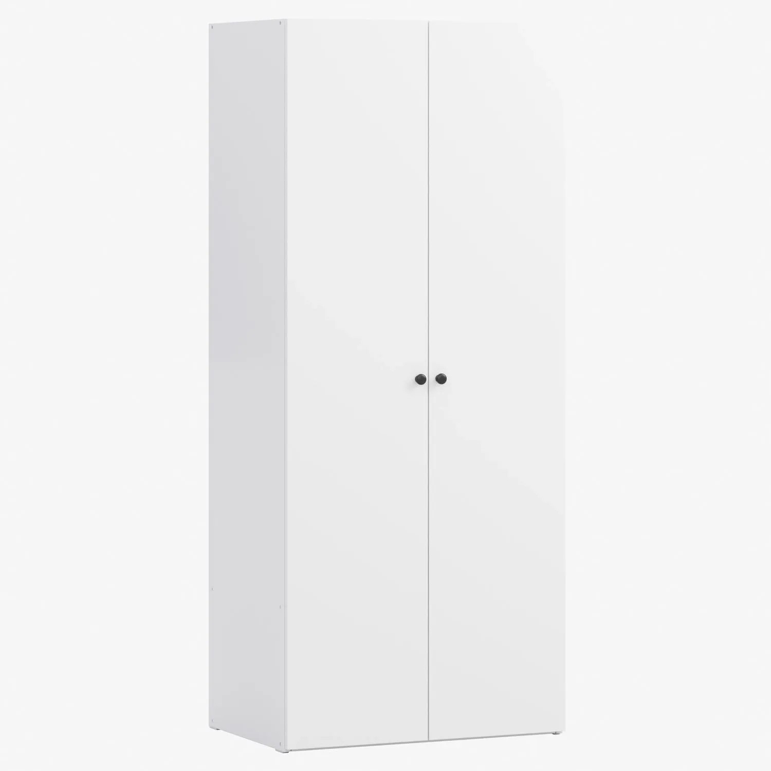 Szafa 2-drzwiowa FLAT PACK BASIC biała - szer. 78 cm